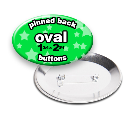 Ovale speld buttons